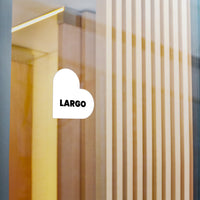 Largo Florida Heart White Vinyl Decal