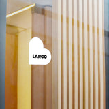 Largo Florida Heart White Vinyl Decal