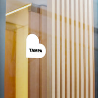 Tampa Florida Love Black White Sticker
