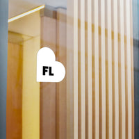 Florida Heart Black on White Sticker