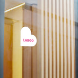Largo Florida Heart Pink White Sticker