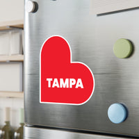 Tampa FL Love White Red Sticker