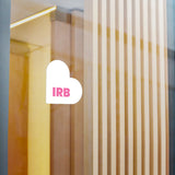 IRB Florida Heart Pink White Sticker