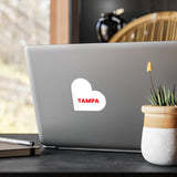 Tampa FL Love Red on White Vinyl Decal