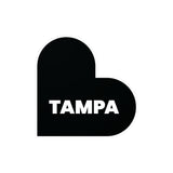 Tampa Florida Love White Black Sticker